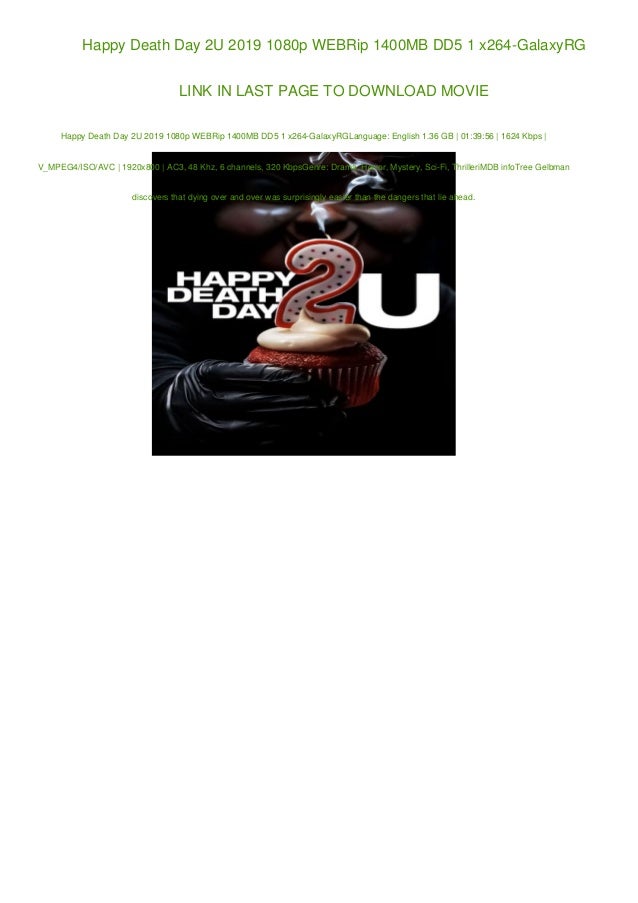 Happy Death Day 2u 2019 1080p Webrip 1400mb Dd5 1 X264 Galaxyrg