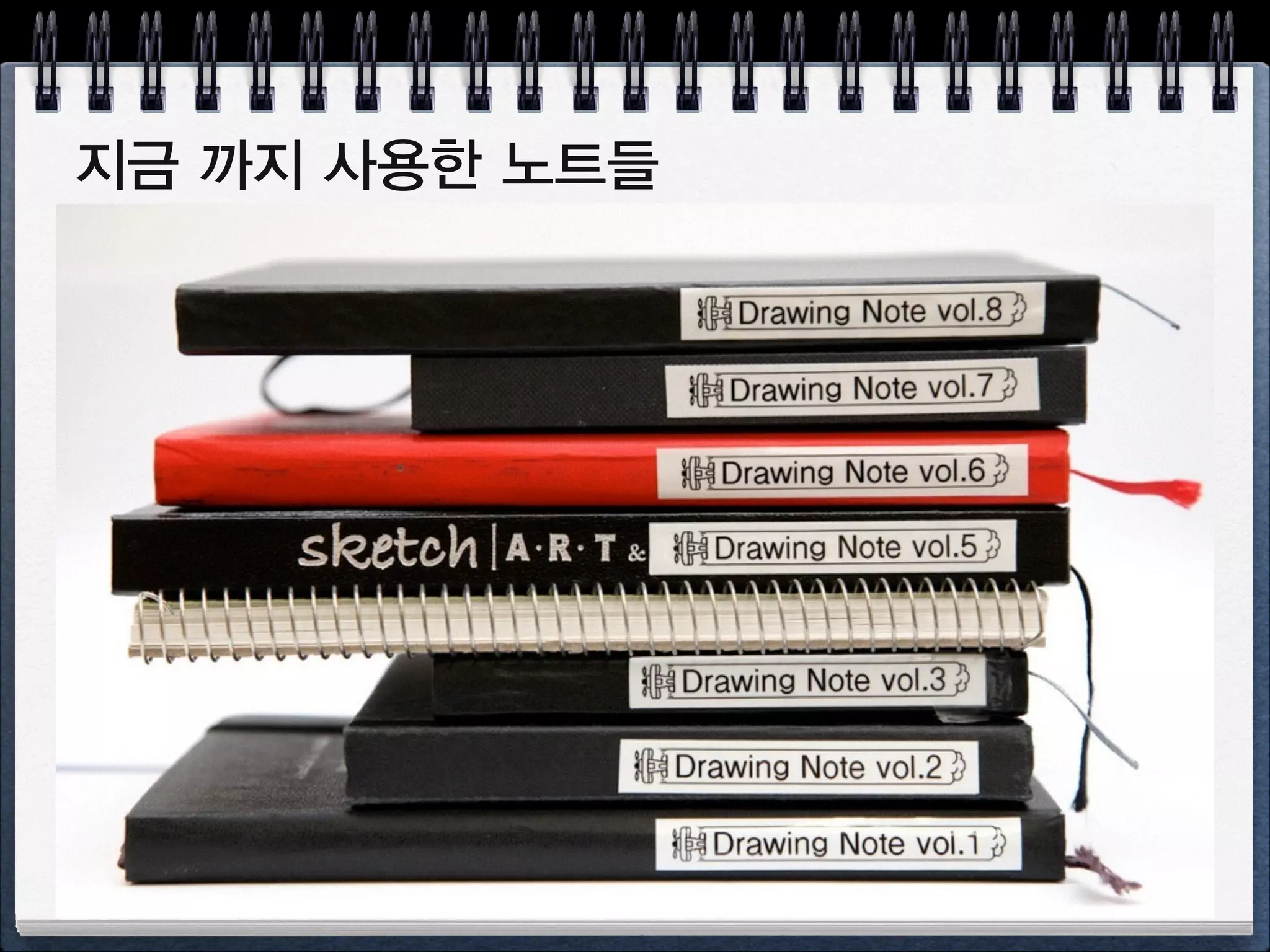 종이,펜 선택
어떤 드로잉 노트와 필기구를 선택할 것인가?
[시작]
 