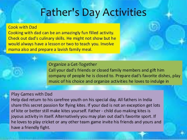 fun father's day activities