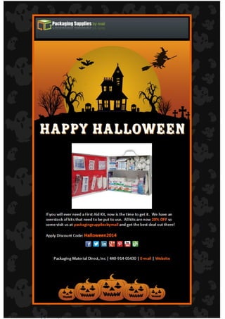 Happy halloween day 20% off all first aid kits