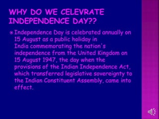 presentation on topic independence day
