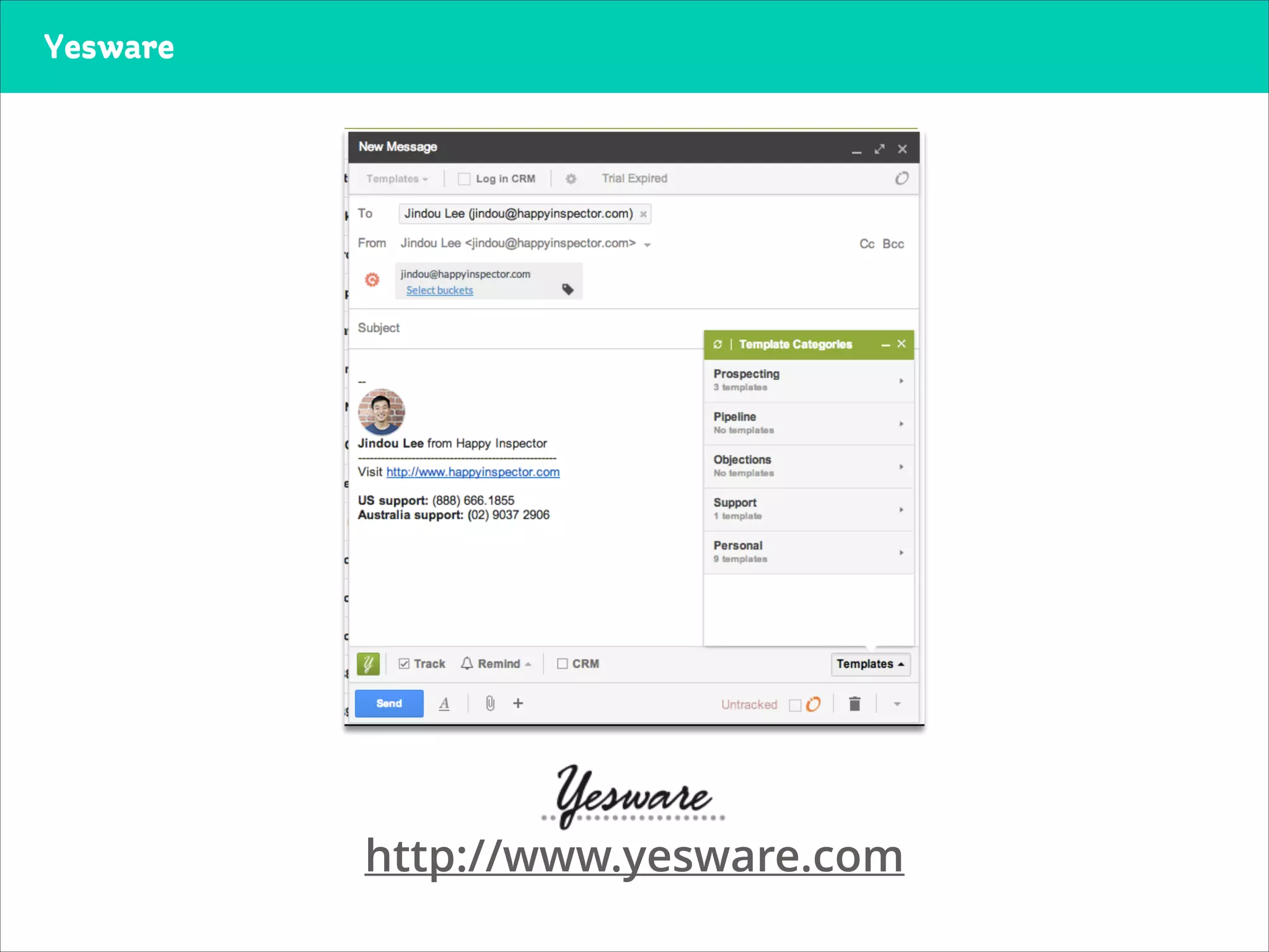 Yesware
Jindou Lee, CEO+Founder
http://www.yesware.com
 