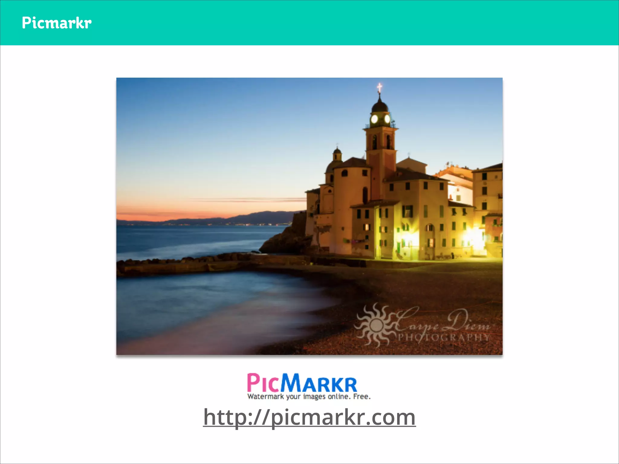 Picmarkr
Jindou Lee, CEO+Founder
http://picmarkr.com
 