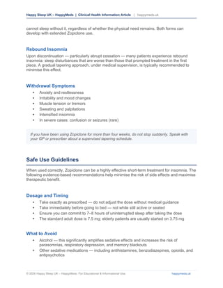 Comprehensive Guide to Zopiclone Side Effects and Safe Use in the UK | DOCX