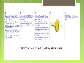 http://tinyurl.com/GCAEventCalendar
 