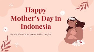 Happy
Mother’s Day in
Indonesia
Here is where your presentation begins
 