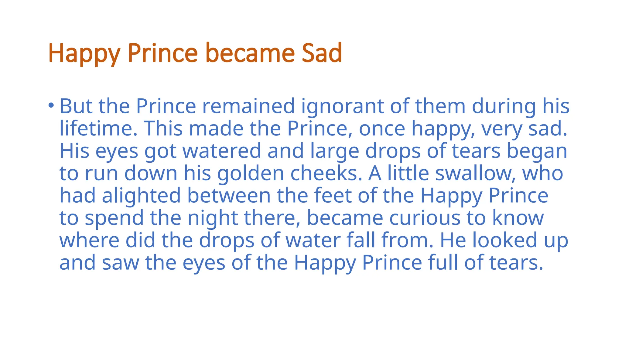 Happy Prince class 9.pptx English slide show | PPTX