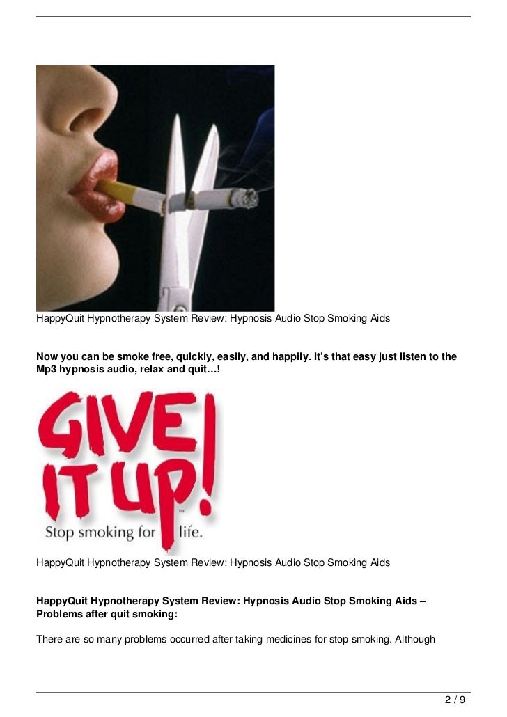 HappyQuit Hypnotherapy System Review Hypnosis Audio Stop Smoking Aids