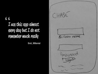 I use this app almost
every day but I do not
remember much really
Brett, Millennial
“
 