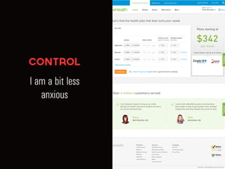 CONTROL
I am a bit less
anxious
 