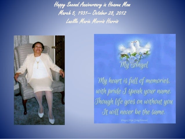 Moms Anniversary In Heaven Happy Second Anniversary In Heaven Mom