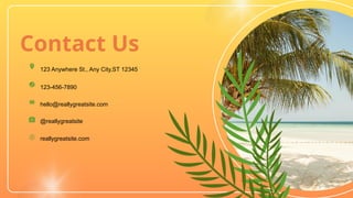 Contact Us
123 Anywhere St., Any City,ST 12345
123-456-7890
hello@reallygreatsite.com
reallygreatsite.com
@reallygreatsite
 