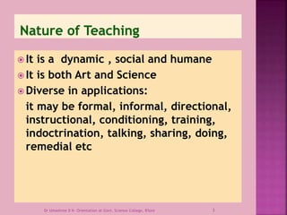 320px x 240px - Orientation on Happy Teaching for Effective Learning 14-5-19 at Govt  Science College by Dr Umashree D K | PPT
