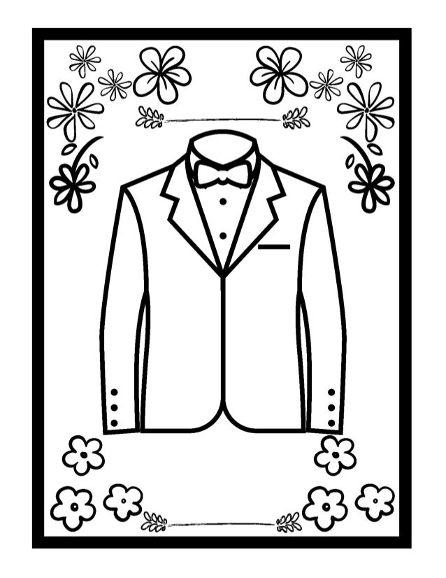 Happy Wedding Coloring Pages For kids, Wedding Coloring Sheets PDF ...