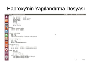 Haproxy'nin Yapılandırma Dosyası 
 