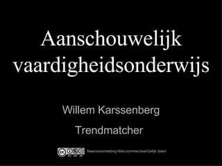 Aanschouwelijk vaardigheidsonderwijs Willem Karssenberg Naamsvermelding-Niet-commercieel-Gelijk delen Trendmatcher 