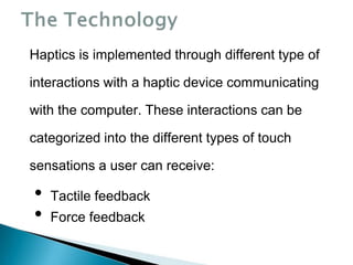 Haptics | PPTX