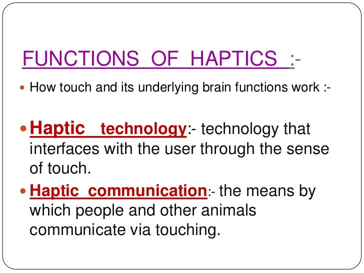 Haptics ppt