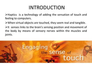 HAPTICS TECHNOLOGY | PPTX