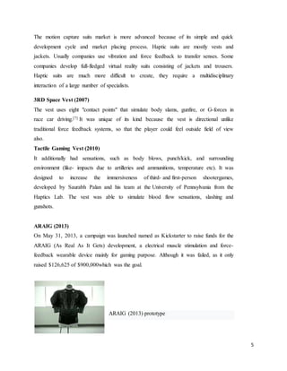 Curated visual reference: Visual Reference: Haptic Suit Project Report 2018