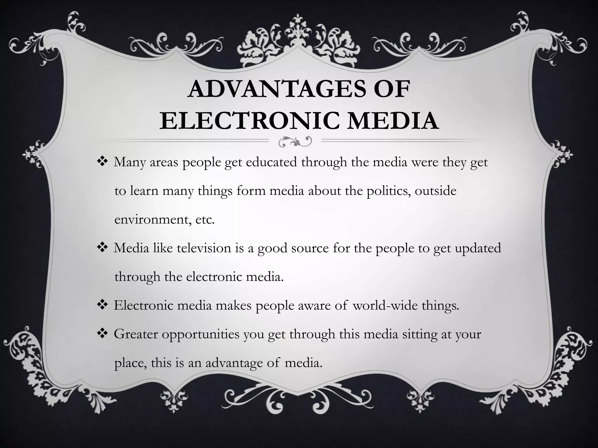 ELECTRONIC MEDIA PPT