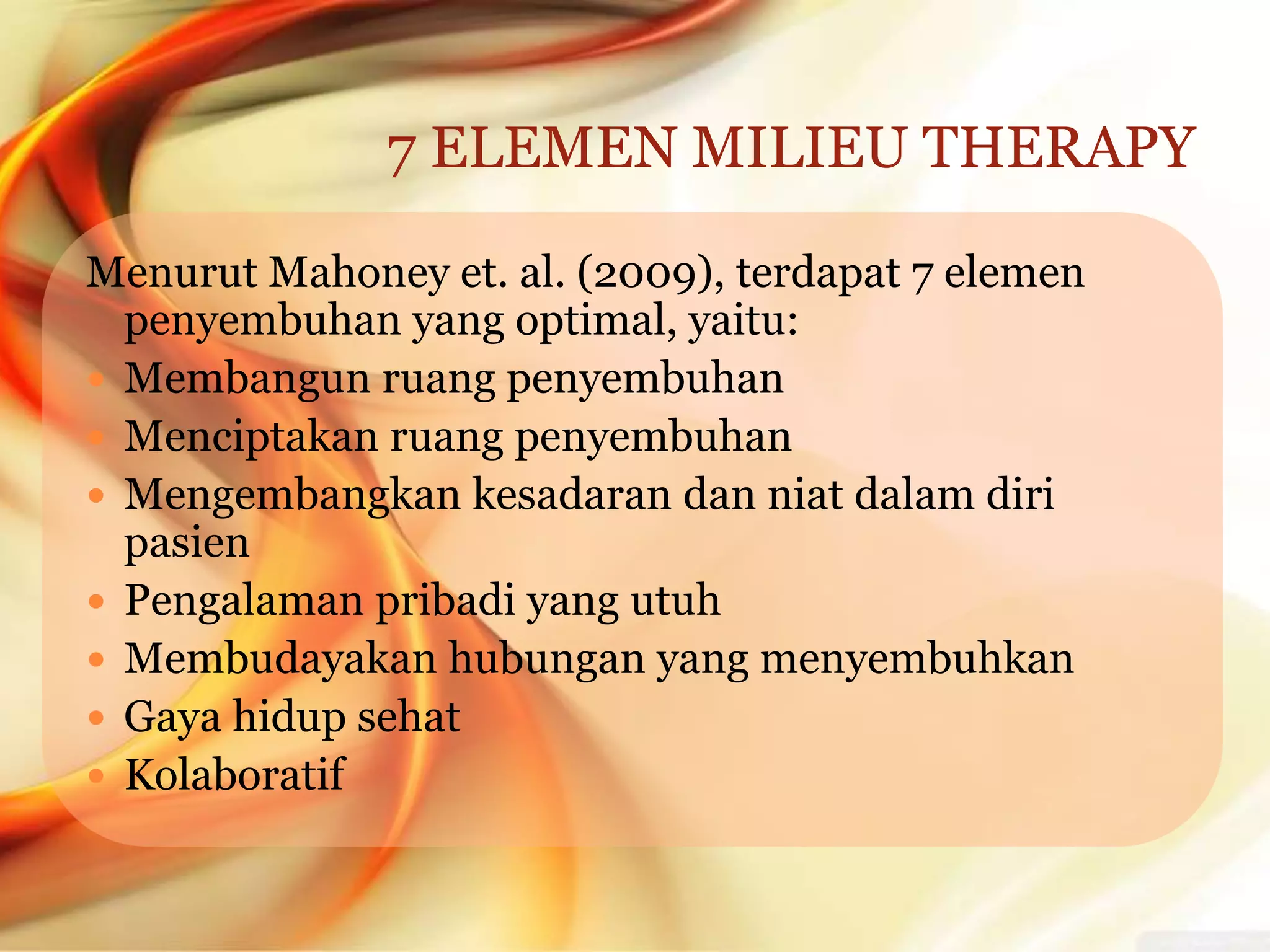 Harbang milieu terapi babel | PPTX