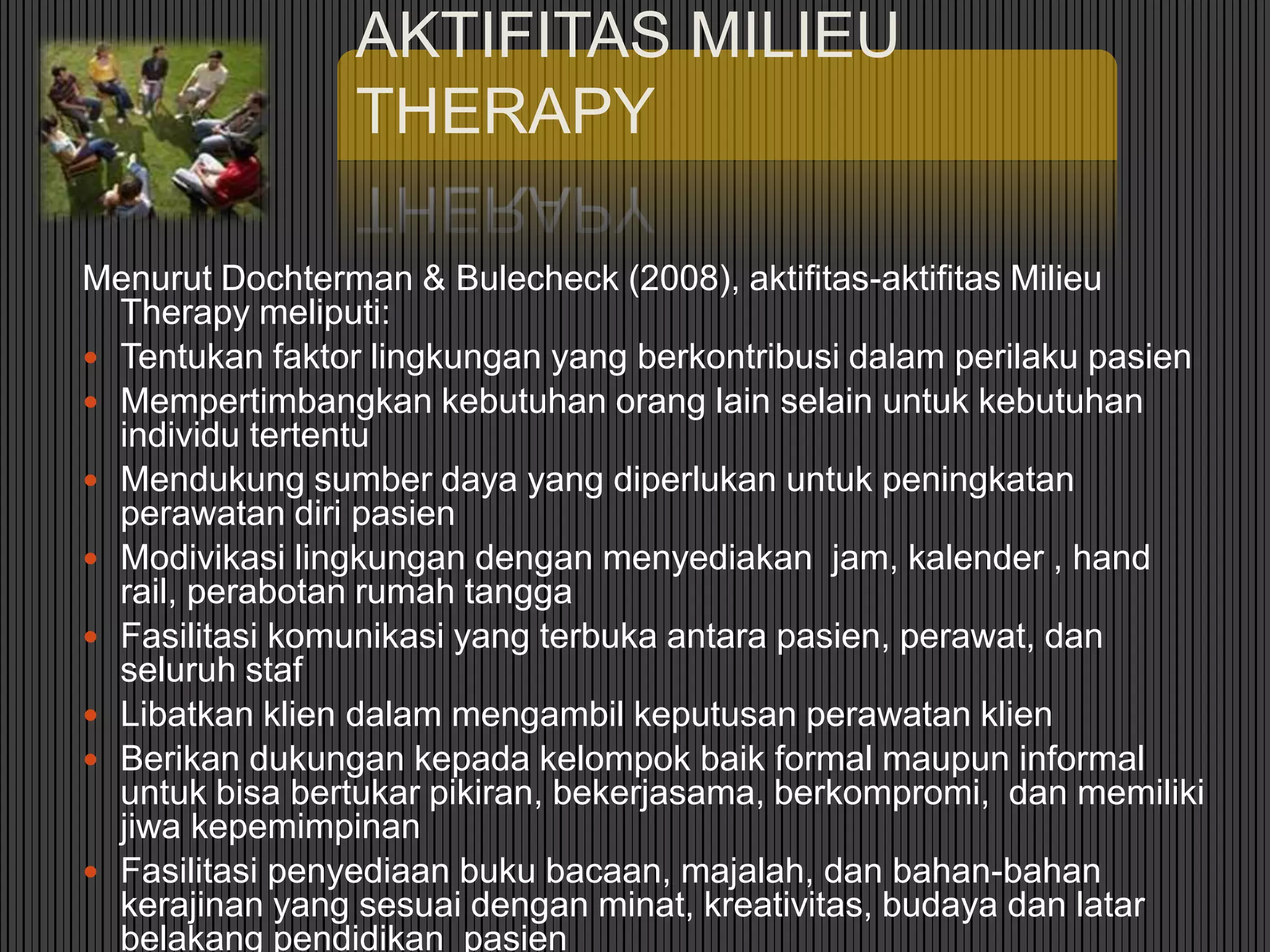 Harbang milieu terapi babel | PPTX