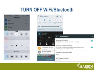 TURN OFF WiFi/Bluetooth
 