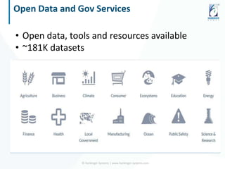 Open Data and Gov Services
© Harbinger Systems | www.harbinger-systems.com
• Open data, tools and resources available
• ~181K datasets
 