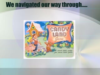 We navigated our way through…..
 