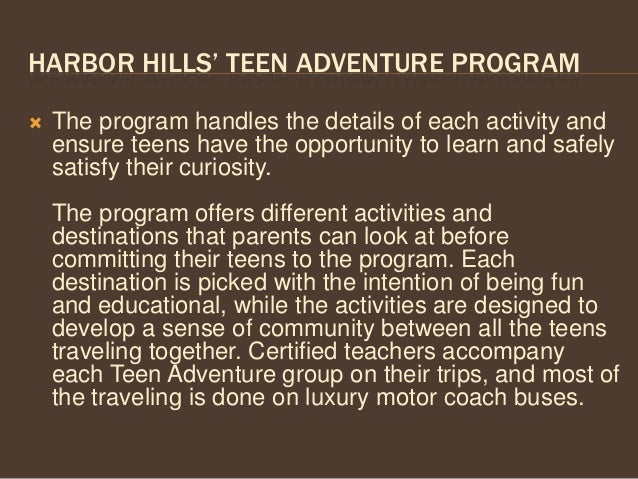 Teen Adventure Program 115