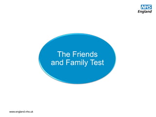 www.england.nhs.uk
The Friends
and Family Test
 