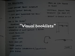 “Visual booklists”
 