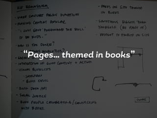“Pages… themed in books”
 