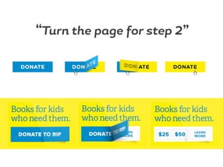 “Turn the page for step 2”
 