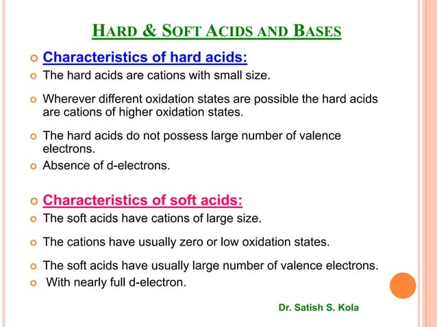 4.2: Hard And Soft Acids And Bases – HTJRY