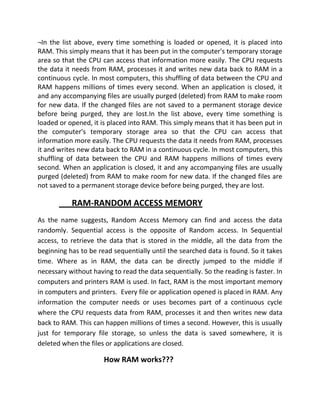 COMPUTER MEMORY | DOCX