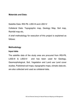 Project.pdf Gis Transparency GIS and Remote Sensing | PDF