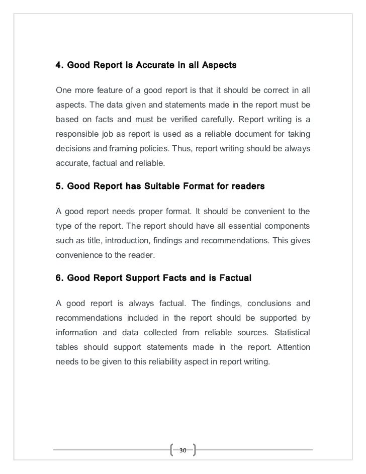 hard copy of report writing proper report format