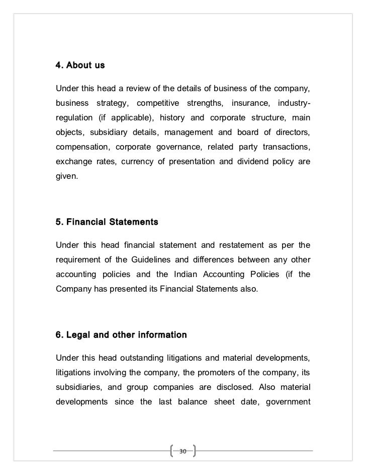 Report writing of company