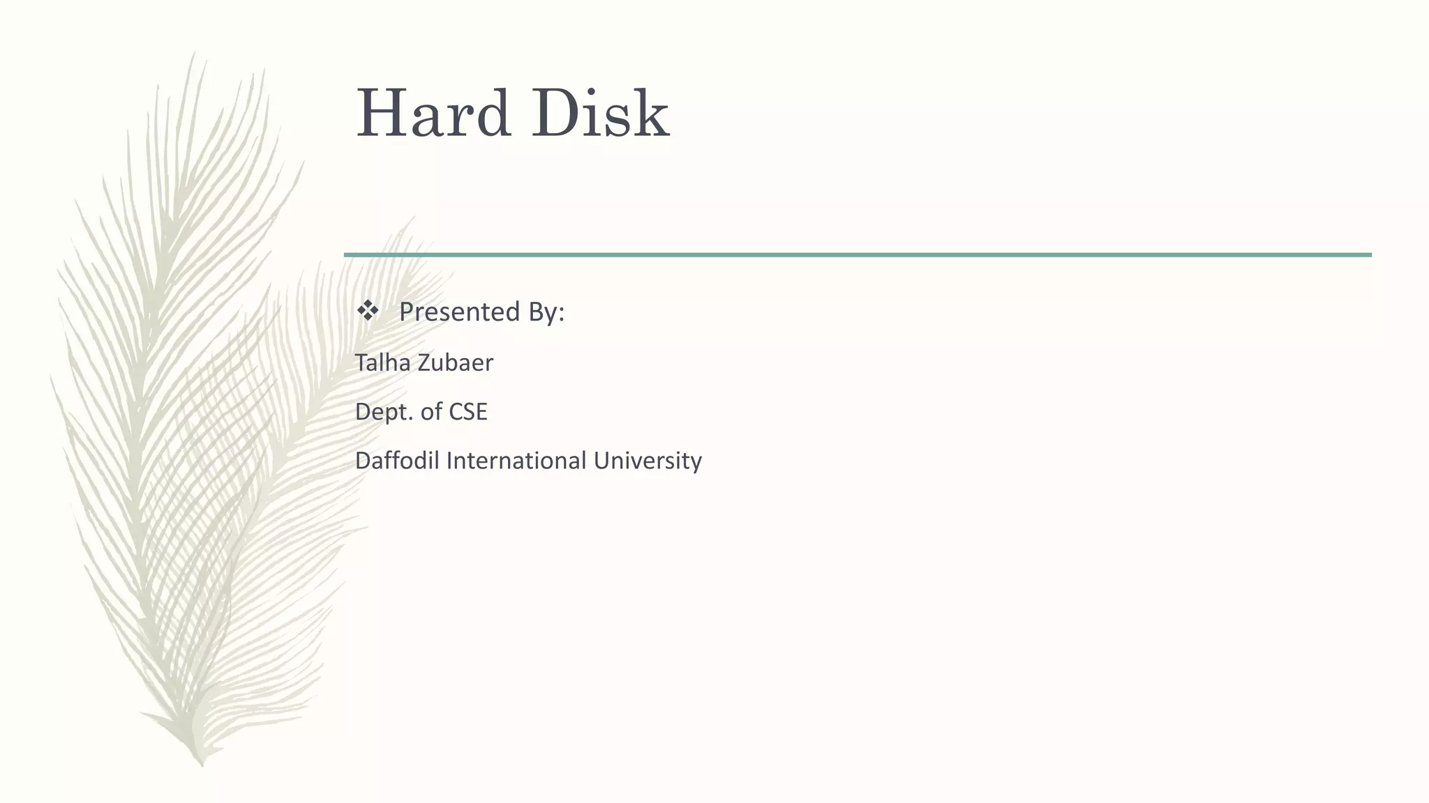 Hard disk | PPTX