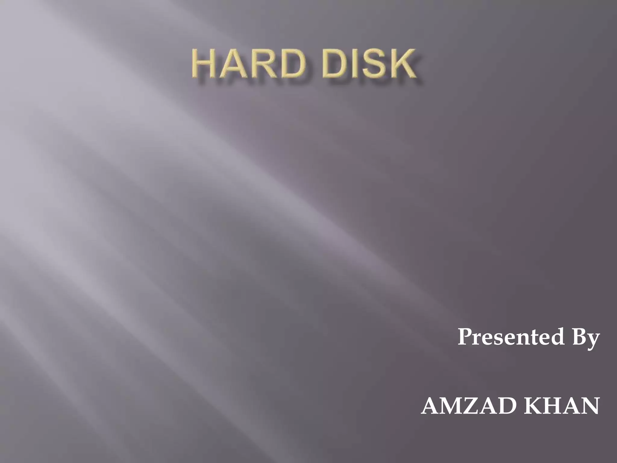 Hard disk | PPT
