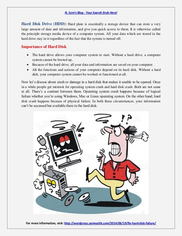Hard disk failure Find Out Its Symptoms & Causes