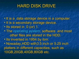 Hard disk PPT | PPT