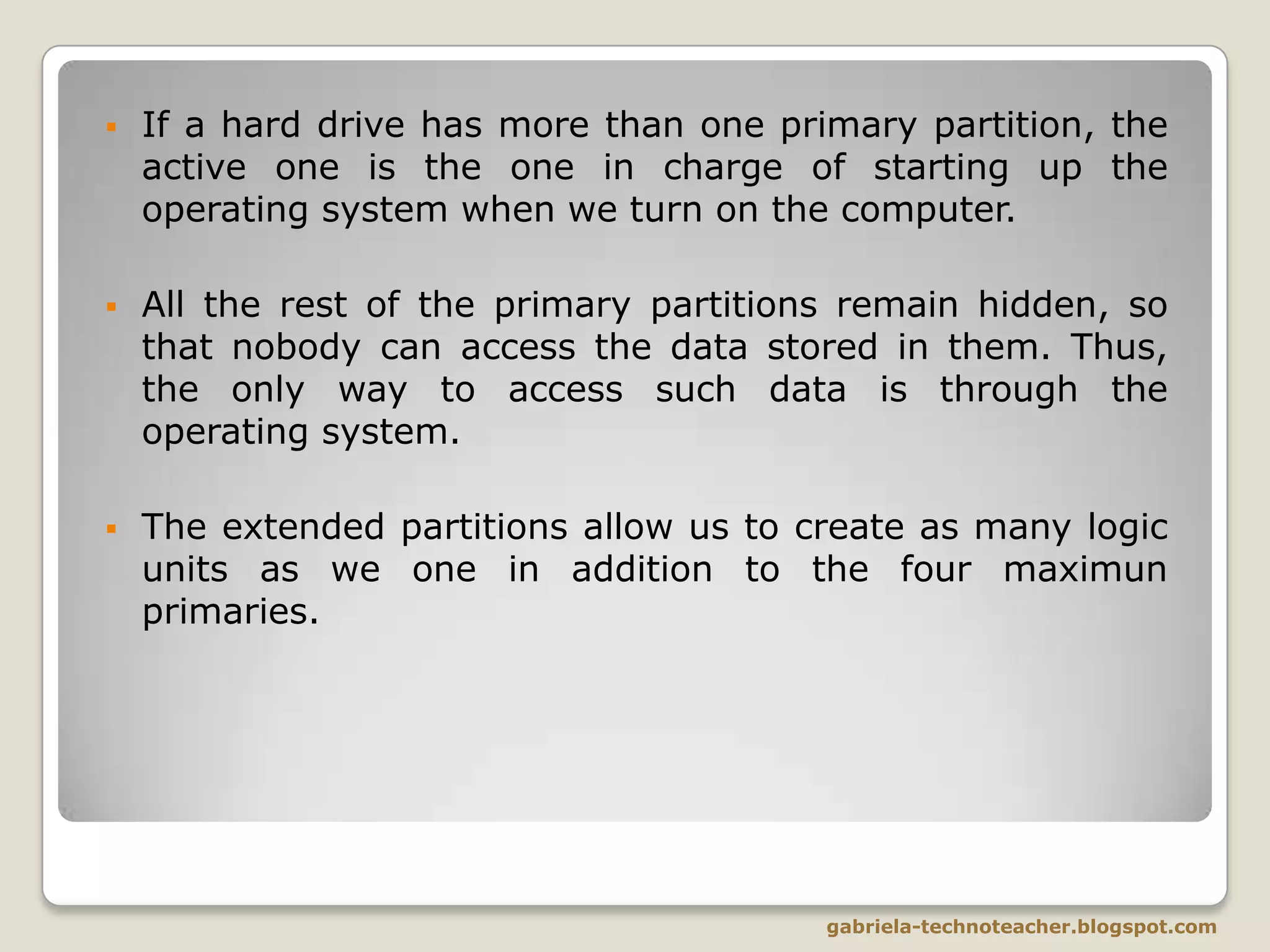 Hard Drive Partitions Ppsx Operating Systems Computer Software Hard Drive Partitions Ppsx Operating Systems Computer Software