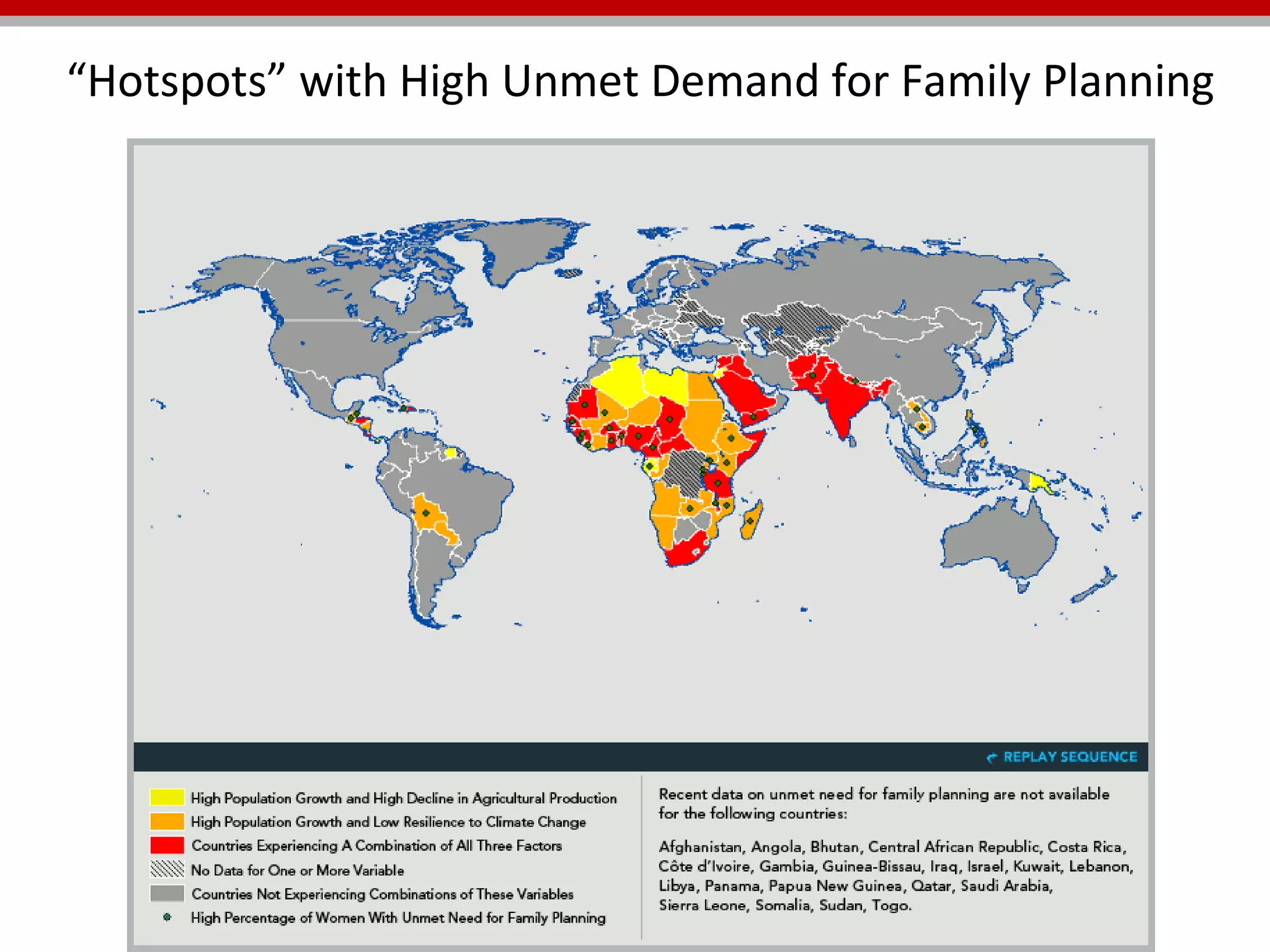 “ Hotspots” with High Unmet Demand for Family Planning 