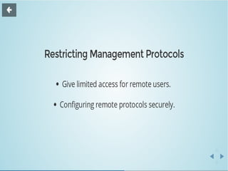 Hardening Routers and Swithches