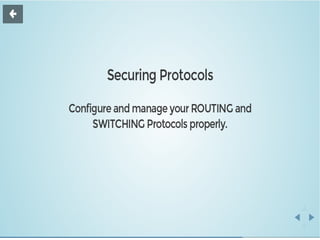 Hardening Routers and Swithches