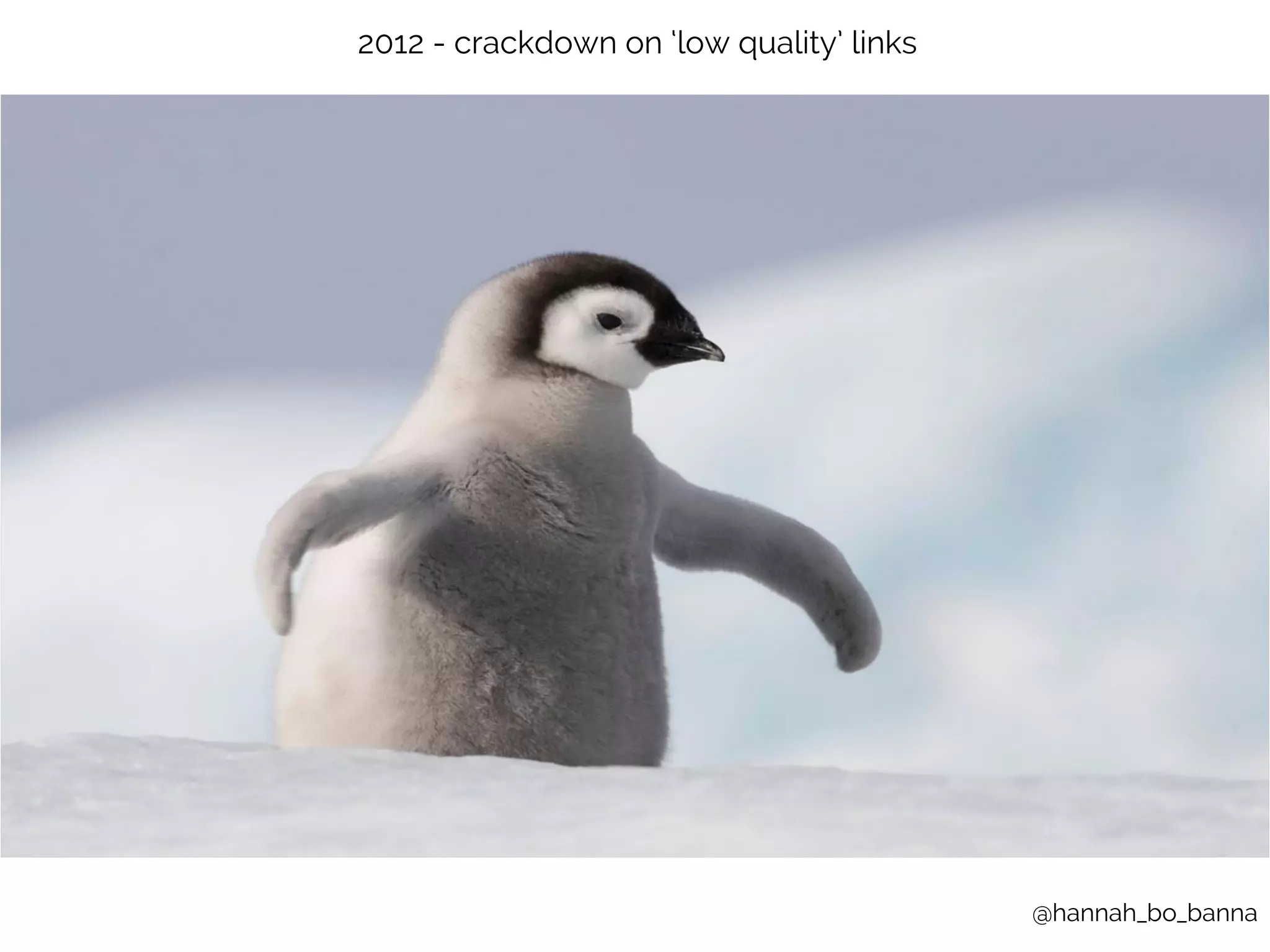 @hannah_bo_banna 
2012 - crackdown on ‘low quality’ links 
 
