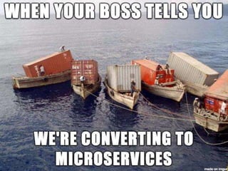 “Microservices” is about optimizing… for speed.
 
